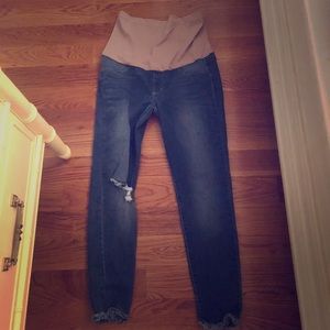Justblack Maternity Jeans denim ripped skinny